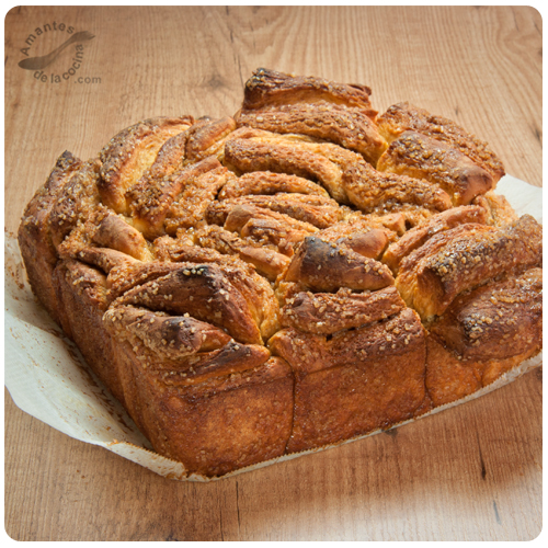 pan dulce de canela en láminas o “Cinnamon Sugar Pull-Apart Bread” 2
