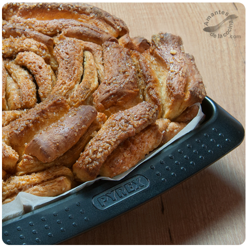 pan dulce de canela en láminas o “Cinnamon Sugar Pull-Apart Bread” 3